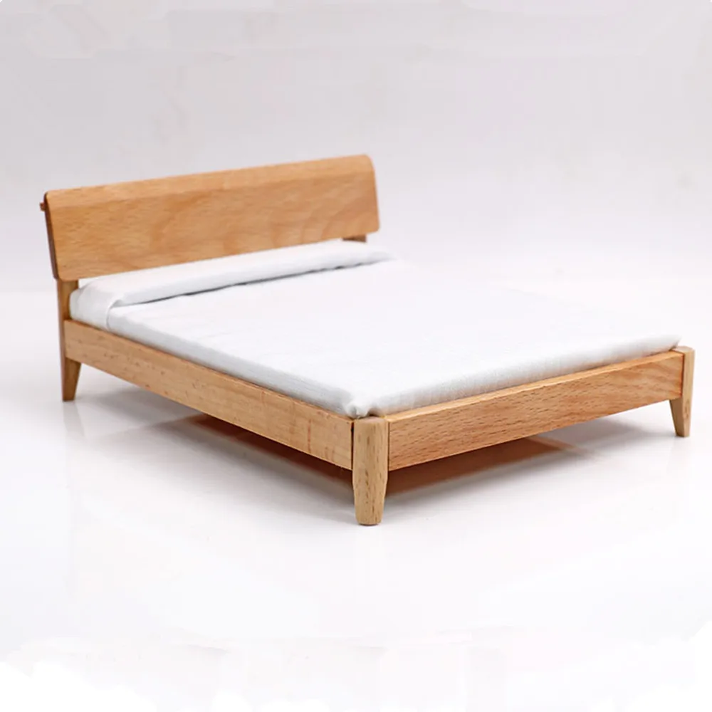 Dolls & Miniatures Dollhouse Furniture Twin Bed for 1/6 Scale Dolls ...
