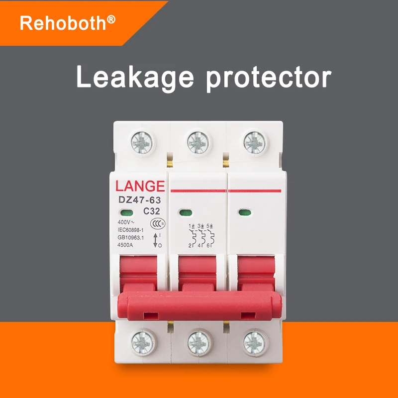 3P Mcb Tipo C Mini Interruttore 32A 63A Protezione Da Sovratensione