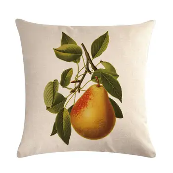 

Flesh Friut Pattern Cushion Cover Home Decorative Cotton Linen Square Throw Pillow Case Sofa Waist Cushion Cover 45*45cm
