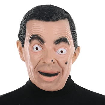 

Free Shipping 1 Piece Latex Mr.Bean Mask Costume Face Mask For Adults Crossdresser Halloween Party TV Show Movie Funny Cosplay