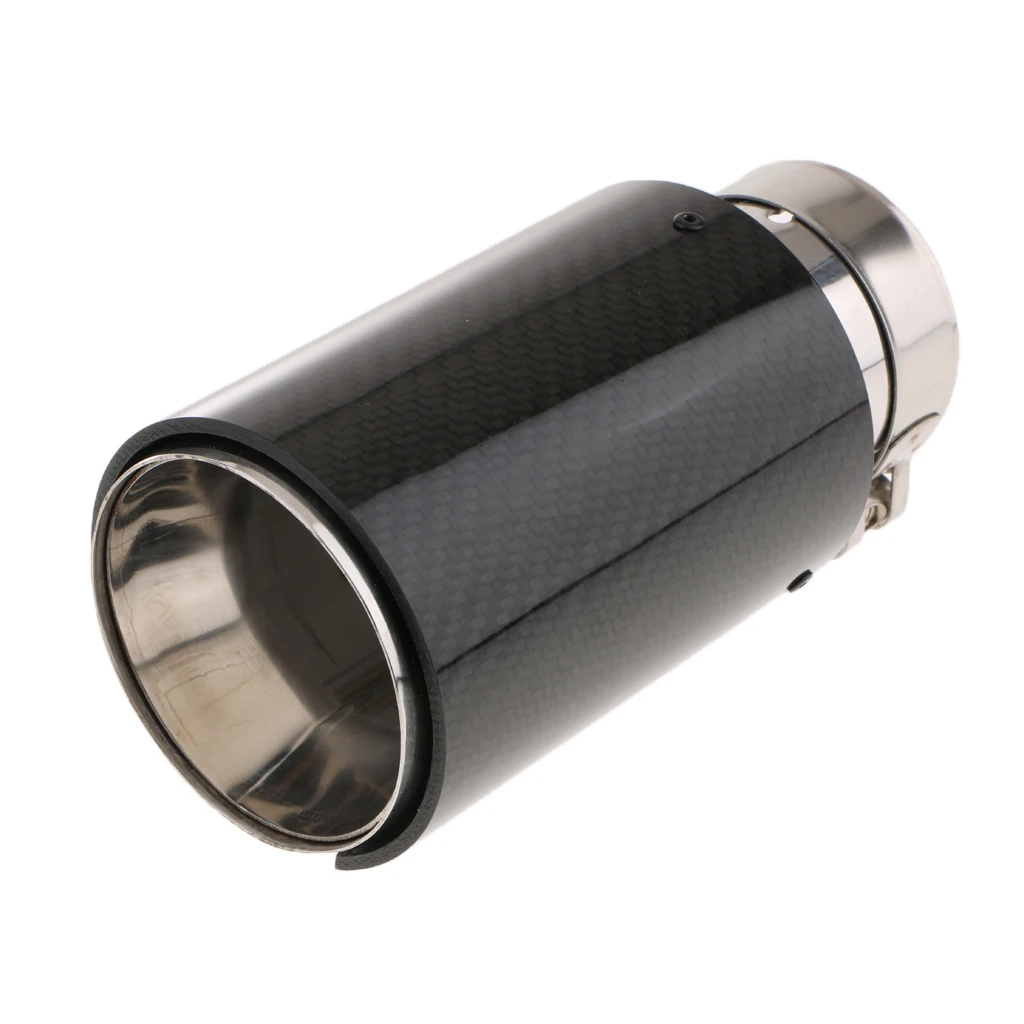 180mm Car Exhaust Carbon Fiber Tail Pipe Muffler Tips 64mm for BMW 3 Series