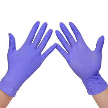 

High Quality Disposable Strong Nitrile Vinyl No Powder No Latex Protective Gloves 100pcs