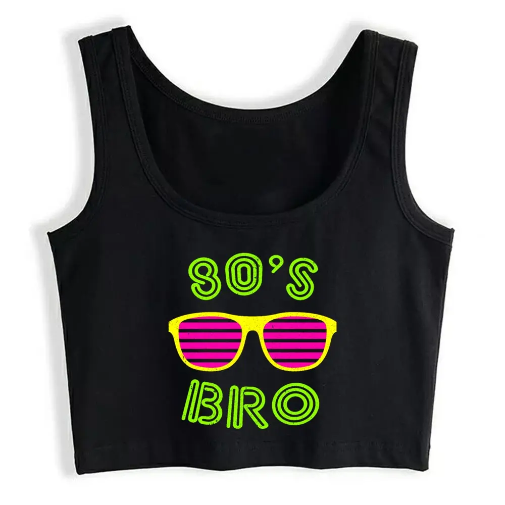 neon crop top 80s