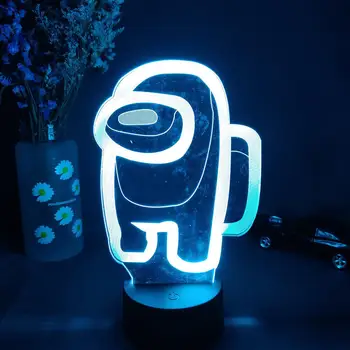

Amis chauds jeu parmi nous LOGO 3D Illusion lampe de bureau Table bassedÃ©cor LED capteur lumiÃ¨res atmosphÃ¨re chevet lampes