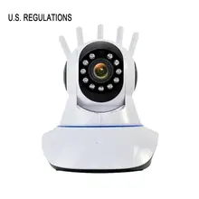 WI-FI 720p ip-камера видеонаблюдения с поддержкой функции панорамирования, наклона и Камера Беспроводной ИК 360 градусов с 5 антеннами 110 V-240 V baby Камера