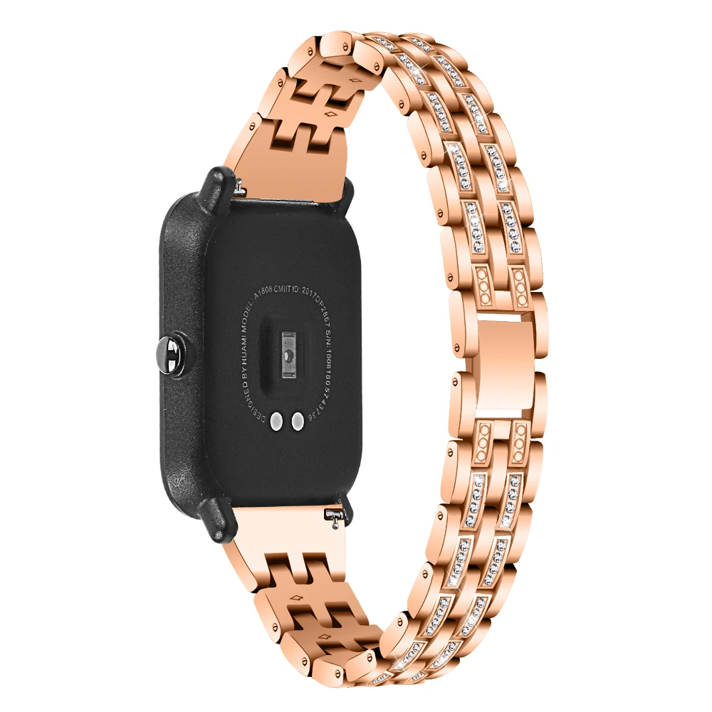 Металлический ремешок для часов для Xiaomi Huami Amazfit Bip из нержавеющей стали застежка-молния ремешок для часов Ремешок Для Xiaomi Huami Amazfit
