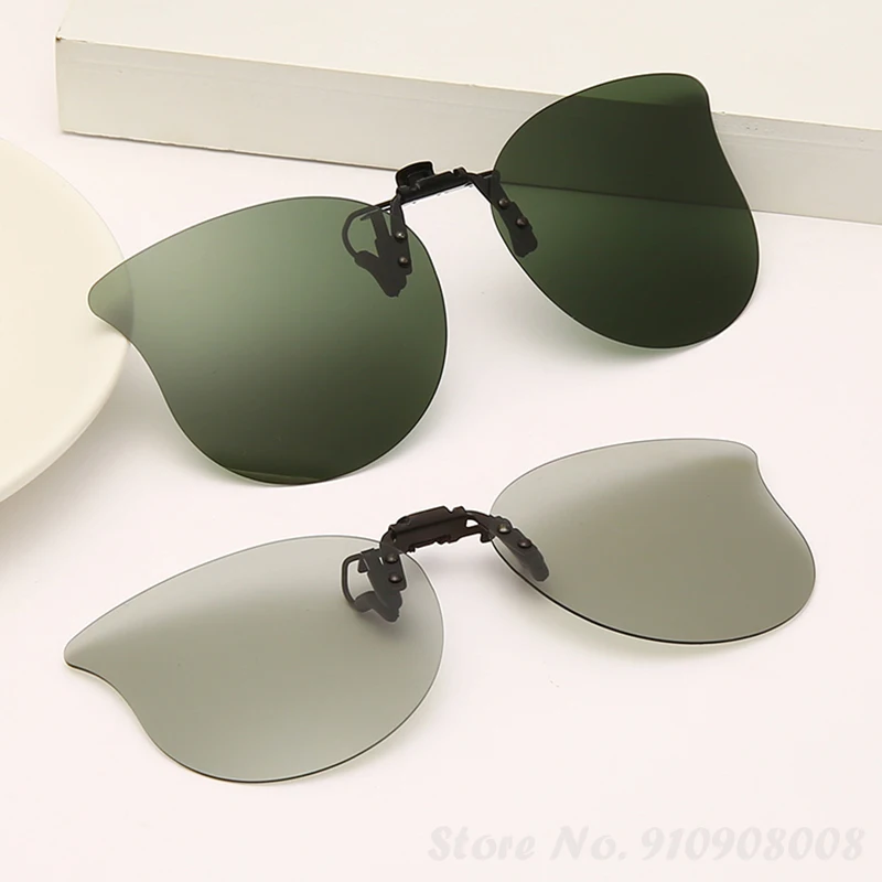 

2022 New Polarized Clip On Sunglasses Men Yellow Lens Night Vision Sun Glasses Car Driving Flip Up Lens Eyewear Accessories
