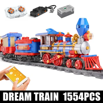 

Mould King MOC City series The MKing Land Dream train Remote control train Building Blocks bricks Kids DIY Toys Christmas Gifts