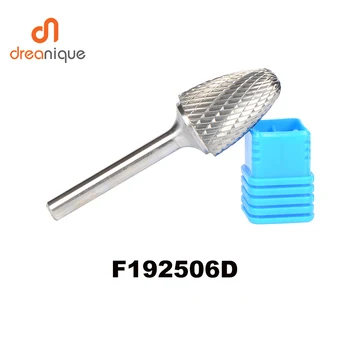 

tungsten carbide F arc round head 19*25mm rotary burr file cutter grinding abrasive tools 1pcs F192506D 6mm shank milling tools