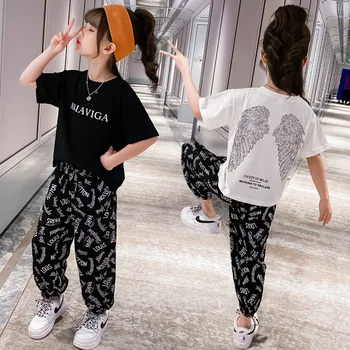 

Girl'S Suit 2020 Summer Wear Childrenswear Short Sleeve Korean-style Children Summer Casual Sports Western Style