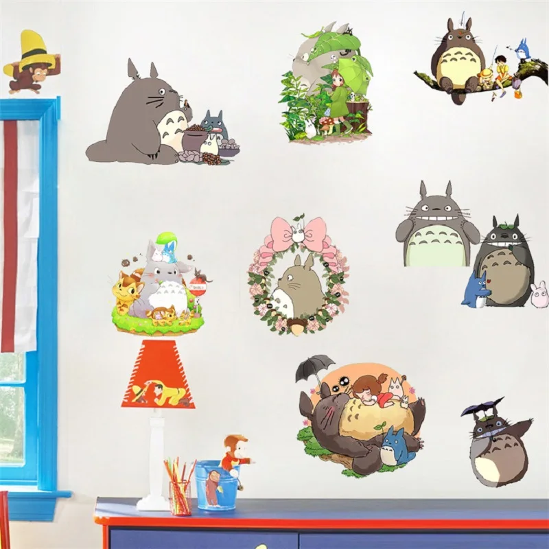 

EWAYS Cartoon Games Theme Wall Sticker TOTORO Wall Sticker 9 Style Room Deorated Tools