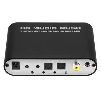 

Home HD Set Top Box Audio Decoder Dolby AC3 DTS Optical to 5.1-Channel RCA Analog Converter Adapter Computer External Accessory