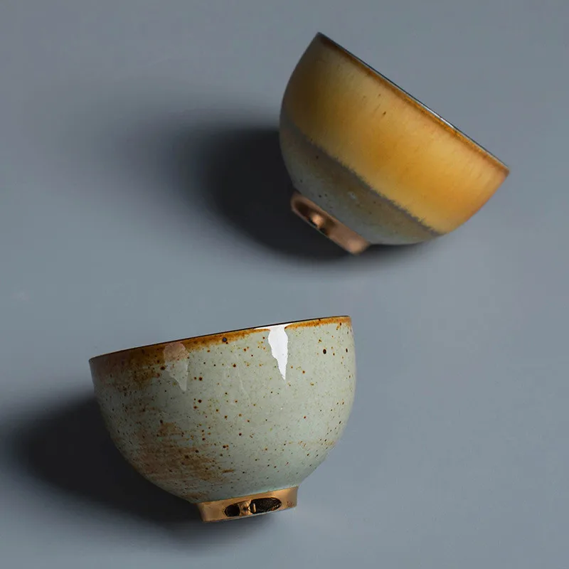Vintage Coarse Pottery Tea Master Cup Japanese Style Bowl Ceramics Creative Small Home Decor | Дом и сад