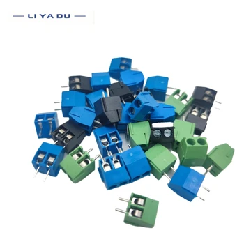 50pcs kf350-2p 3 p 3.5mm 300v 10A 피치 2 3 핀 Spliceable Plug-in PCB Screw Terminal Block Connector FOR 24-18 AWG CABLE kf350