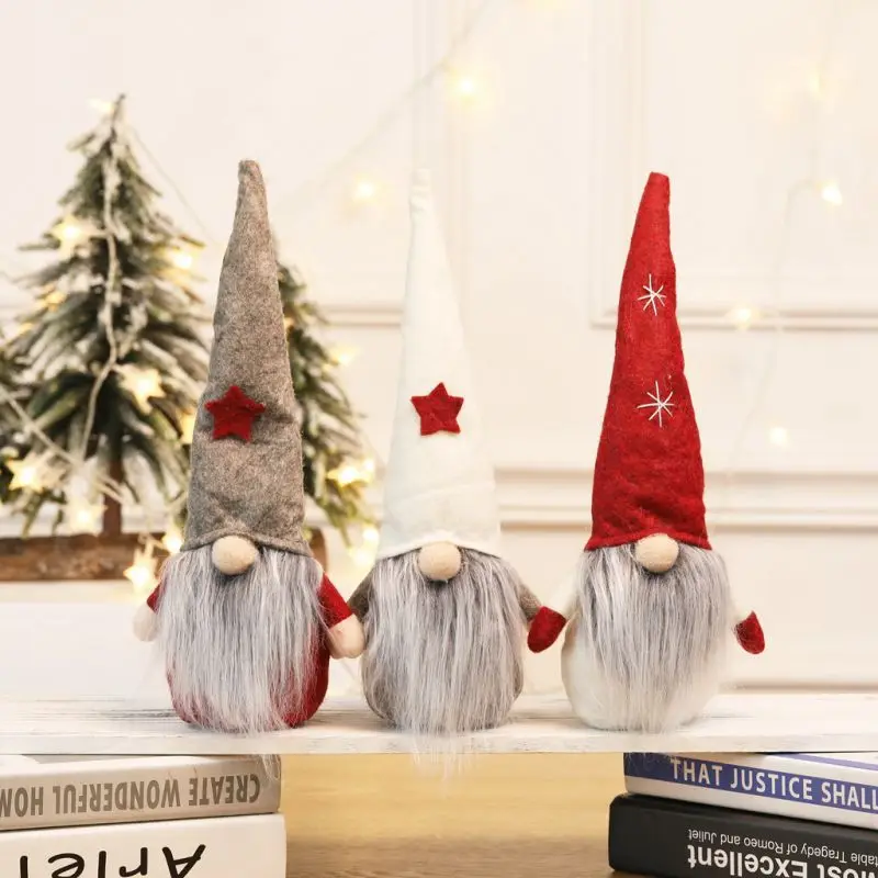 

Chrismas Long Hat Plush Tomte Desktop Santa Figurines Christmas Gnome Doll Decor Ornaments Holiday Xmas Gifts Decoracion Navidad