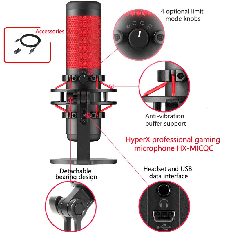 Original Hyperx Quadcast Usb Condenser 