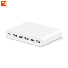 Оригинальное быстрое зарядное устройство XIAOMI Q-C3.0 смартфона 110-240 в 60 Вт 5 портов USB 1 type-C Q-C USB-C выхода 3,0 для iphone PAD