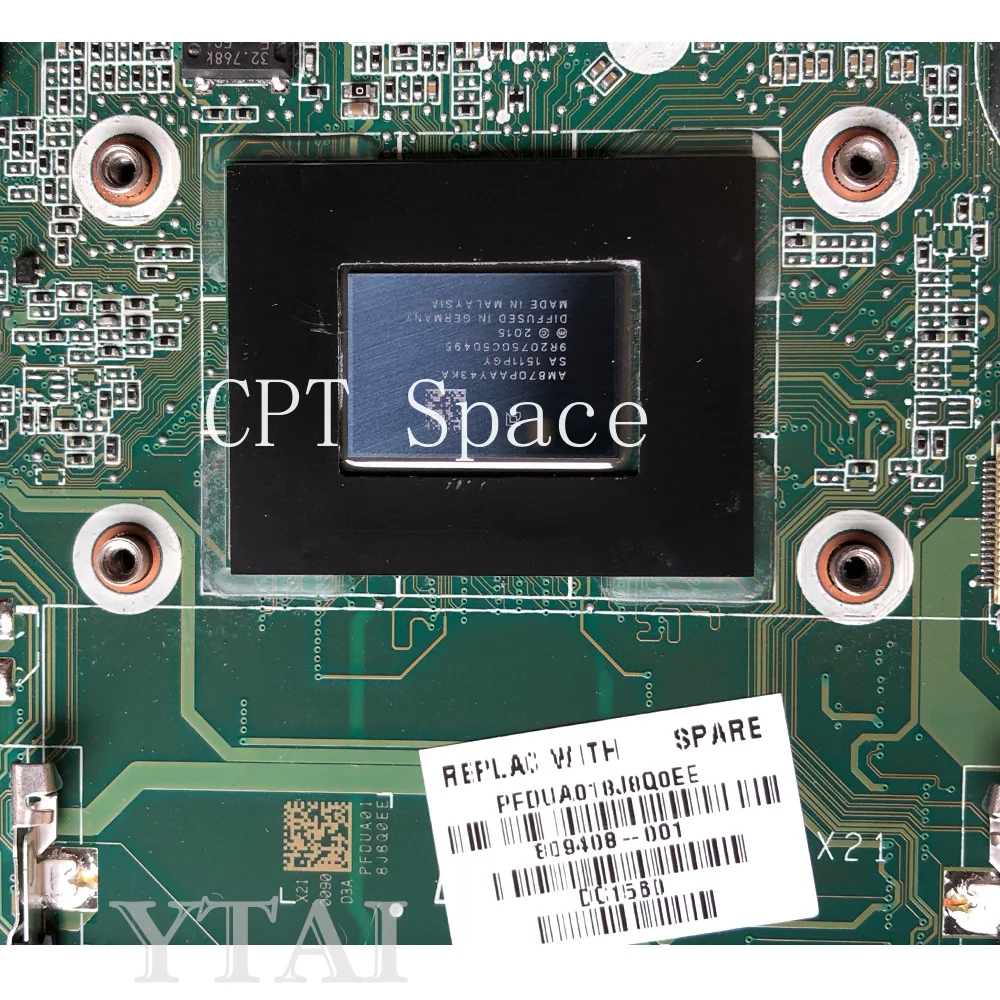 Материнская плата DA0X21MB6D0 для ноутбука HP Pavilion 17 G A10 8700P CPU DDR3 M360 2 Гб 809408 001 814752