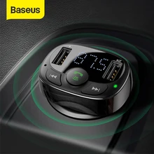 Baseus Auto Ladegerät für iPhone Handy Freisprechen FM Transmitter Bluetooth Car Kit LCD MP3 Player Dual USB Auto Telefon ladegerät