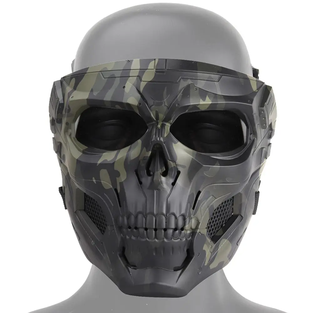 Маска на шлем с черепом на все лицо, маска на Хэллоуин, защитные маскарадные Вечерние Маски для косплея, тактические маски для улицы