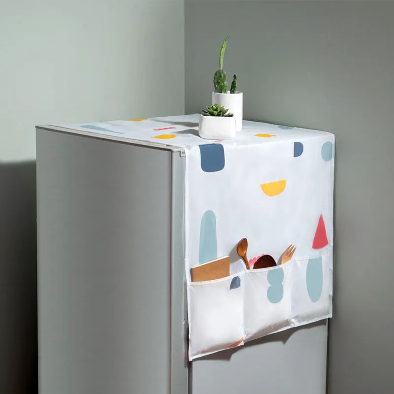 Цветной геометрический цветочный холодильник сбоку висячая сумка Бытовой Водонепроницаемый Пылезащитный колпак крышка холодильника Пылезащитная ткань