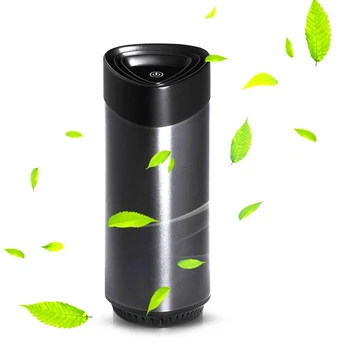 

Personal Air Purifier with True HEPA Filter,Mini Desktop Air Cleaner with LED Light & Aroma Sponge for Car and Office