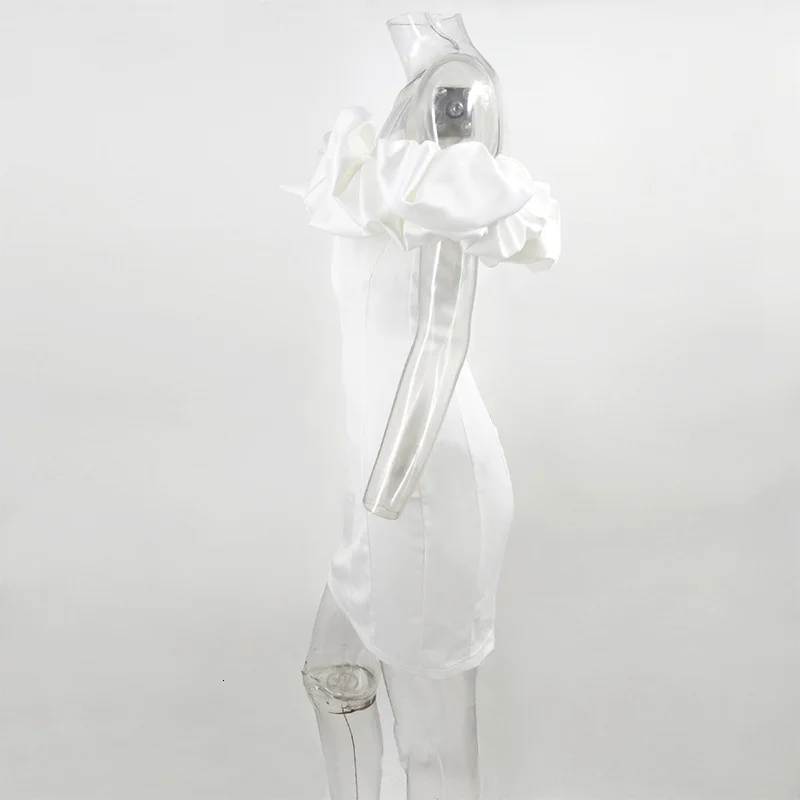 Yissang с открытыми плечами Пышное осеннее женское платье Элегантное vtinage платья-футляр с вырезом на спине вечерние женские мини-платья Vestido