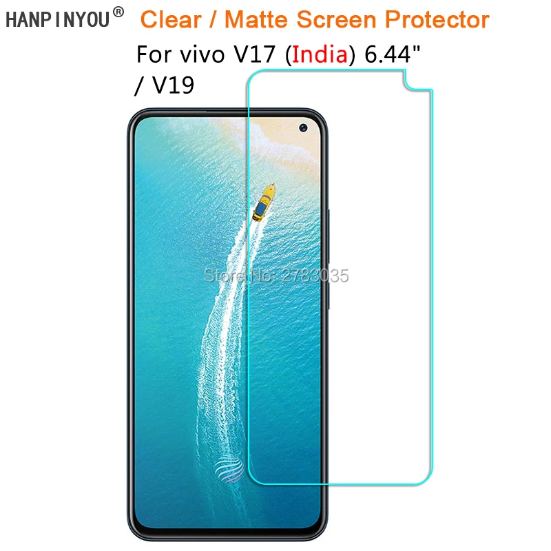

3 шт. для vivo V17 (Индия)/V19, прозрачная глянцевая/Антибликовая матовая защитная пленка для экрана (не стекло), 6,44 дюйма