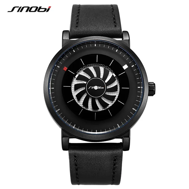 SINOBI New Creative Sports Design Mens Moving Watch Top Luxury Man Quartz Wristwacthes Male Waterproof Clock 2