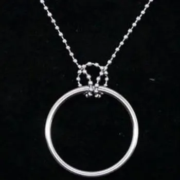 

70cm Show Metal Necklace Party Adult Toy Trick Knot Kid Magic Prop Children Chain Ring