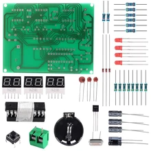 6 dígitos kit de relógio eletrônico digital diy at89c2051 chip alarme kit pcb solda prática aprendizagem kits