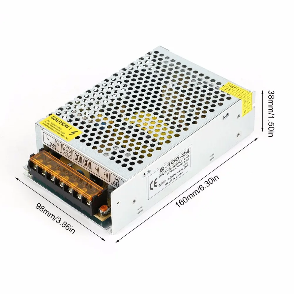 12V/24V 100W Surveillance Camera Power Supply Monitor Power Adapter LED Monitor Accessory Switching Power Supply