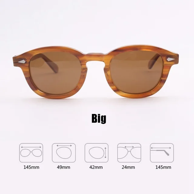Высококачественные оптические очки, оправа для мужчин и женщин, солнцезащитные очки с поляризованными линзами, брендовые винтажные коричневые ацетатные очки, оправа 003 - Цвет оправы: Tea Sunglasses