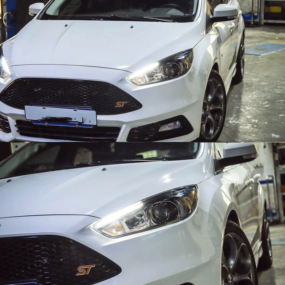Автомобиль мигает 1 пара фар в сборе DRL HID вариант ксеноновый луч для Ford Focus 4 фара ST дизайн светодиодный