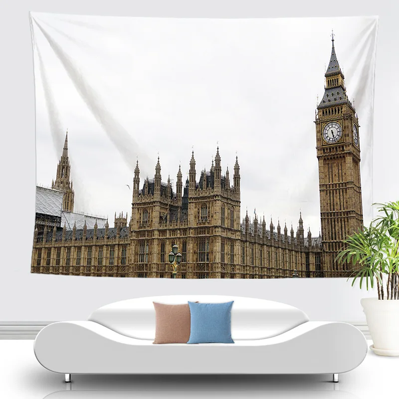 

Foreign Trade Cross Border European And American Style Places of Interest Monuments Pattern Decoration Tapestry New Style Wall T
