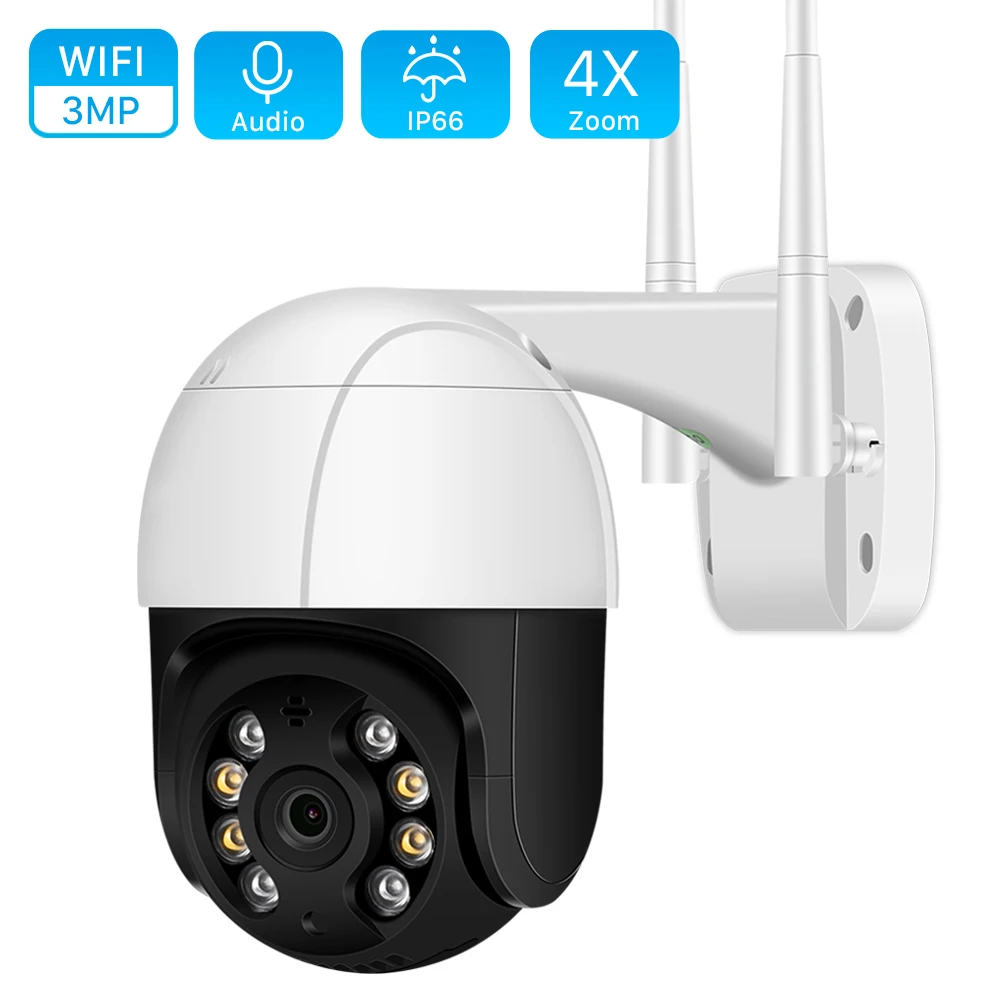 IP камера наружная Водонепроницаемая с Wi Fi PTZ 3мп 4 кратный зум|Камеры