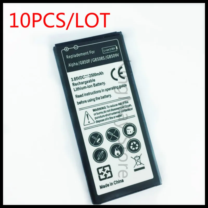 10 шт./лот EB-BG850BBE EB-BG850BBC батарея для Samsung Galaxy Alpha G850 G850F G8508S G8509V G8508 G850T G850V | Мобильные