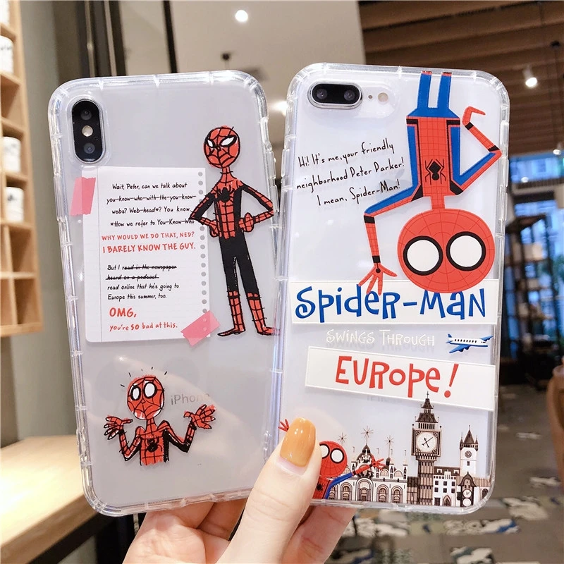 Anime Cartoon Couples Airbag Transparent Phone Case For iPhone 11 Pro X XS Max XR 8 7 6 6s Plus Soft TPU Clear Back Cover Coque |