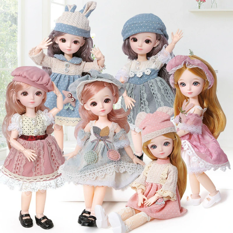 30 см BJD кукла для девочки 23 подвижных суставов милые DIY куклы с одеждой ручная
