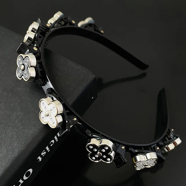 Women hair clips Double Layer Bangs Hairstyle ban Jewelry Hairpin Sports Hair Band accessories hoop Headband ornaments for girls NO 1
