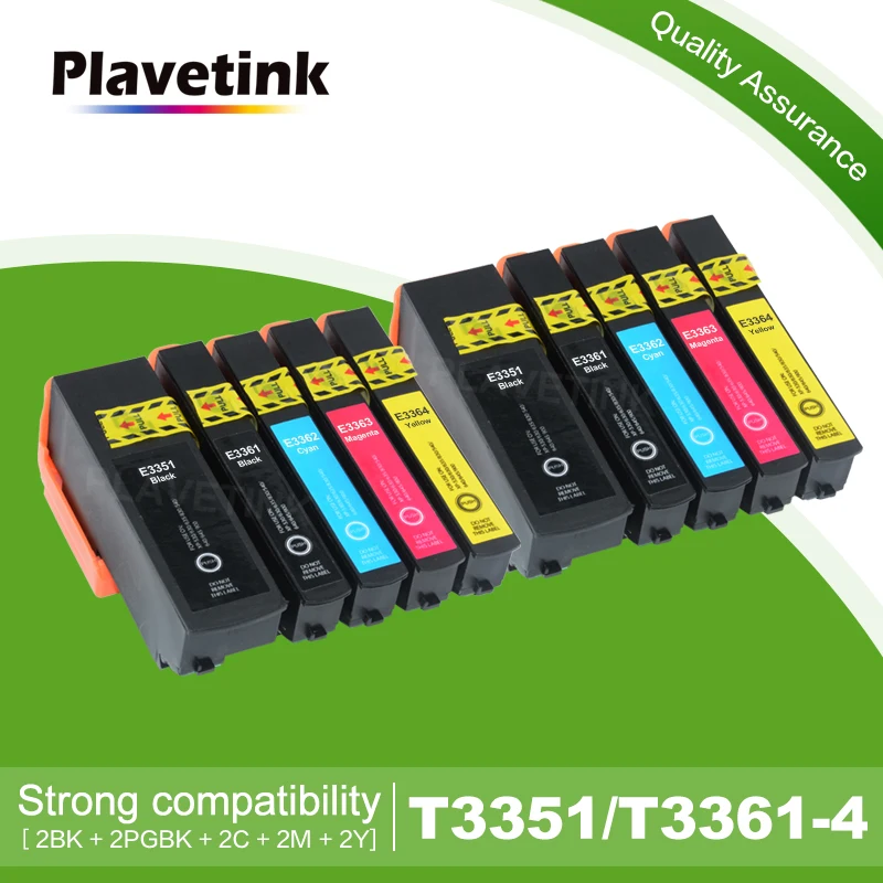 Plavetink 2 комплекта полный чернила для принтера T3351 T3361 T3362 T3363 T3364 картриджи для Epson Expression Премиум XP-530 630 635 830 XP-540 XP-640 XP-645 XP-900 принтер с чипом