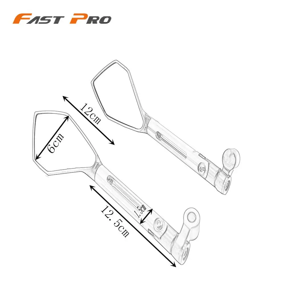 CNC Мотоцикл Руль заднего вида боковое зеркало мотоцикл для YAMAHA HONDA SUZUKI YZF R1 R6 R6S FZ1 FZ6 FAZER MT07 MT09