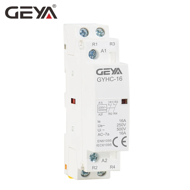 GEYA 2P 16A 1NO1NC 2NO & 2NC бытовой модульный контактор переменного тока 220 В 230