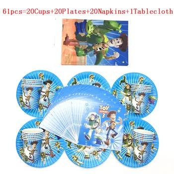 

Toy Story Theme Party Disposable Tableware Birthday Baby Shower Party Cups Plates Napkins Tablecloth Party Supplies Decorations