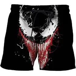 2019 мужские шорты с 3d принтом Venom шорты для мужчин и женщин летние пляжные шорты классные короткие брюки удобные уличные унисекс