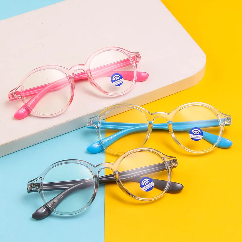 Anti-blue Light Kids Glasses Optical Frame Children Boy Girls Computer Transparent Blocking Anti Reflective Eyeglasses