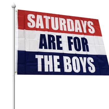 

Boys Girls Folding Polyester Patio College Banner Playgrounds Fraternities Parties With Grommets Saturdays Flag Balcony Decor