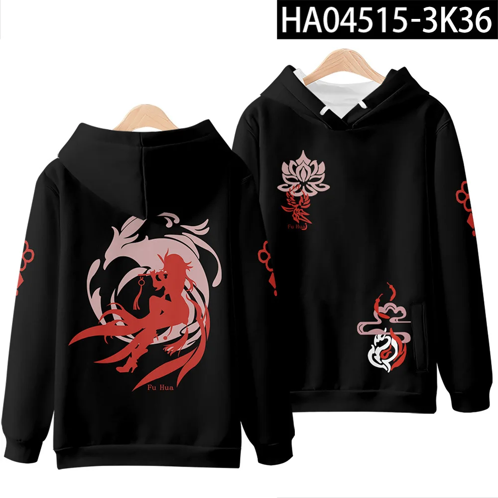 Anime Honkai Impact ڽ ǻ  Oversized Hoodie ϶   ϼ Wram Long Sleeve Kawaii Clothes