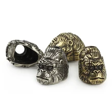 Латунь король конг брелок кулон Горилла нож бисера самодельные фонари шнурок Парашютная веревка кулон