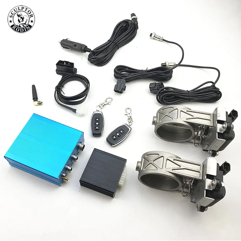 Car OBD smart exhaust pipe modified sports car sound valve controller stainless steel universal inner diameter 51mm 63mm70mm76mm